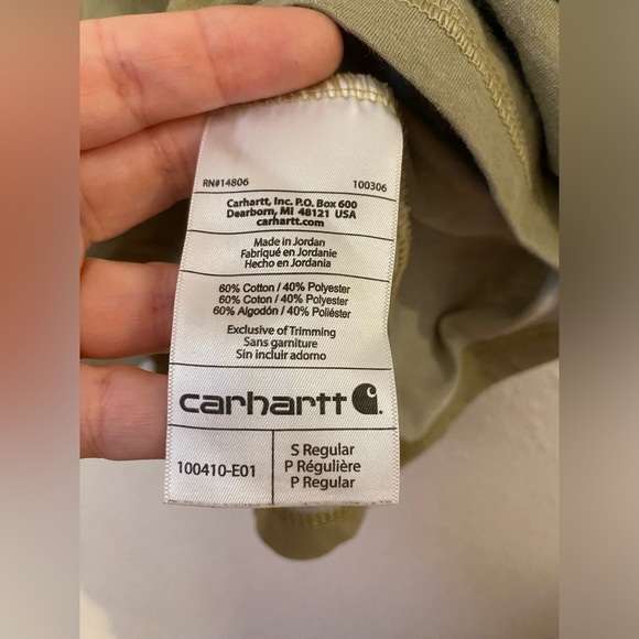 Carhartt Force relaxed fit Short Sleeve T-Shirt Moss size Small - Picture 5 of 7